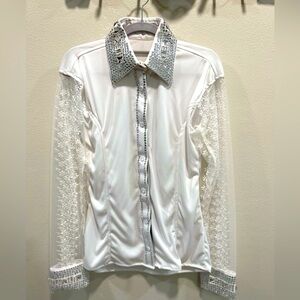 White western show shirt. Size large